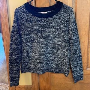 Black and white knit sweater